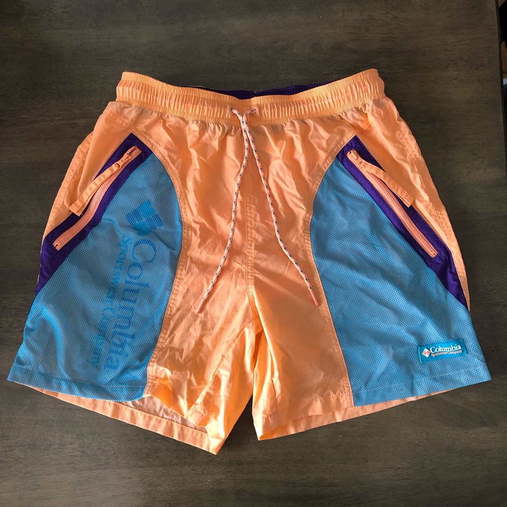 Orange Columbia Swim Trunks